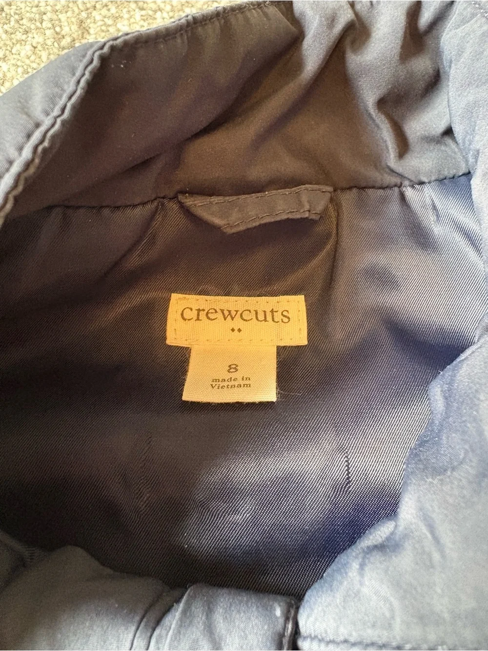 Crewcuts J Crew Kids Quilted Vest in Dark Navy Blue size 8